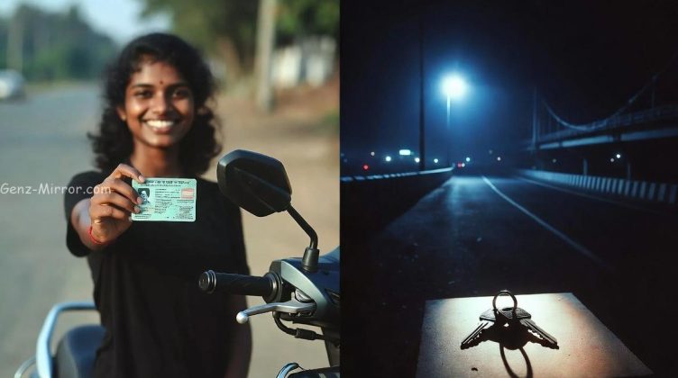 GenZ Mirror road safety cover displaying responsible youth with driving license in Kerala.